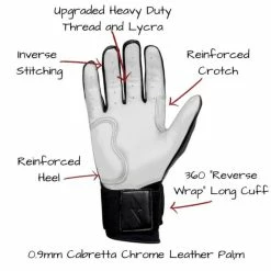 Bruce Bolt Chrome Series Long Cuff Batting Gloves -100percent Sales bruce bolt bruce bolt chrome series long cuff batt 3