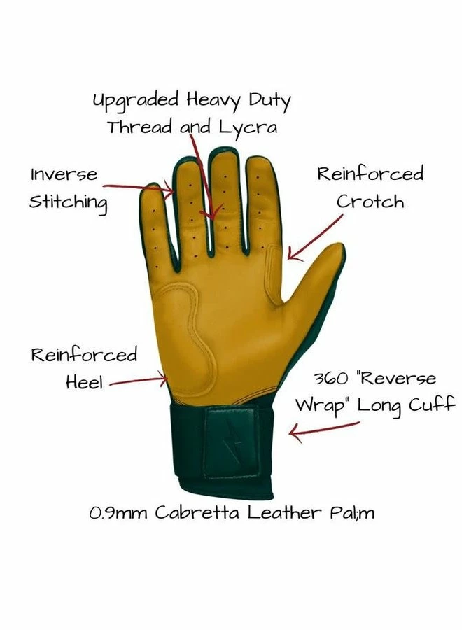 Bruce Bolt Premier Long Cuff Green/Gold 6 Bruce Bolt Premier Long Cuff Green/Gold - Image 4