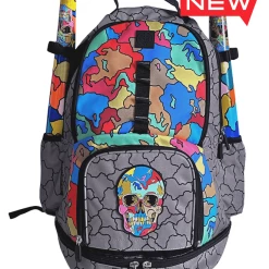 Hunter Green Hunna G Cracked Skull Bat Bags