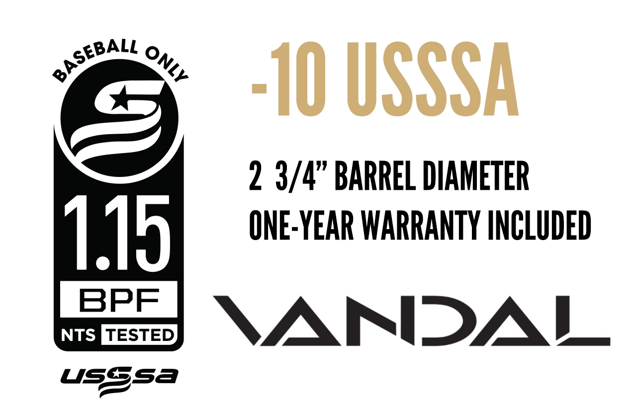 Victus Vandal Senior League (-10) USSSA Bat (VSBVX10) 5 Victus Vandal Senior League (-10) USSSA Bat (VSBVX10) - Image 3