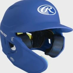 Rawlings MACH One-Tone Matte Helmet W/Adjustable Face Guard Matte Royal Senior LHB