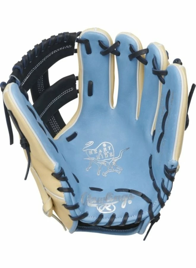 Rawlings Heart Of The Hide 11.5 Infield Glove Camel/Navy/Columbia Blue RHT 4 Rawlings Heart Of The Hide 11.5 Infield Glove Camel/Navy/Columbia Blue RHT - Image 2