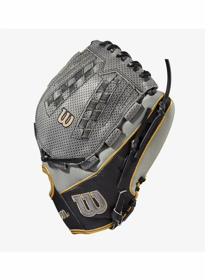 Wilson 2022 A2000 FP V125 W/Spin Control & SuperSkin (OF) LHT 12.5 Grey SC /Grey SS/Gold 4 Wilson 2022 A2000 FP V125 W/Spin Control & SuperSkin (OF) LHT 12.5 Grey SC /Grey SS/Gold - Image 2