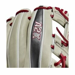 Wilson 2022 June Glove Of The Month (GOTM) A2K 1787 Silver/Re -100percent Sales wilson wilson 2022 june glove of the month gotm a2 6