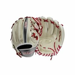 Wilson 2022 June Glove Of The Month (GOTM) A2K 1787 Silver/Re -100percent Sales wilson wilson 2022 june glove of the month gotm a2 7