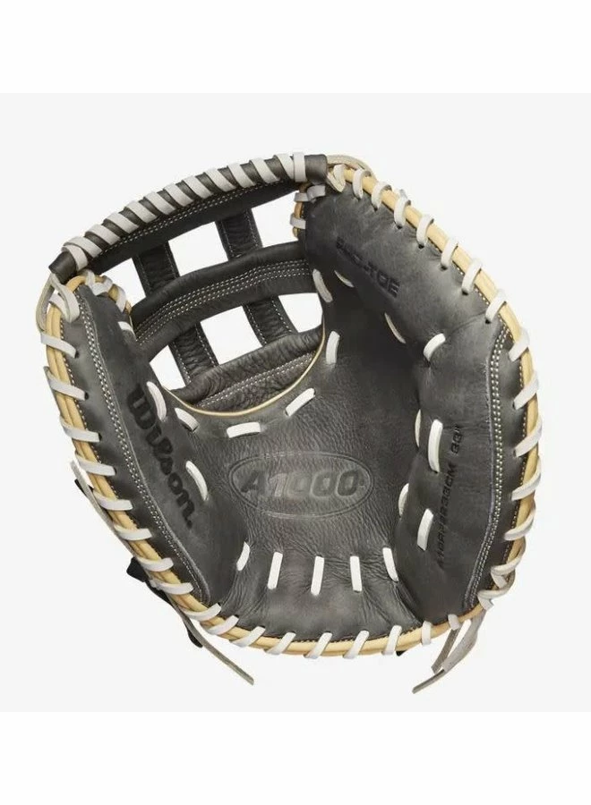 Wilson A1000 Fastpitch CM33 33 Grey/Blonde/White Catchers Mitt 6 Wilson A1000 Fastpitch CM33 33 Grey/Blonde/White Catchers Mitt - Image 4