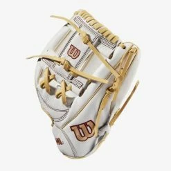 Wilson A1000 Fastpitch H1175 11.75 White/White/Blonde & Seminole Red 13 Wilson A1000 Fastpitch H1175 11.75 White/White/Blonde & Seminole Red -100percent Sales wilson wilson a1000 fastpitch h1175 1175 white whi 3