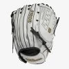 Wilson A1000 Fastpitch Outfield/Pitcher's Glove V125 12.5 White/White/Black & Blonde -100percent Sales wilson wilson a1000 fastpitch outfield pitchers gl