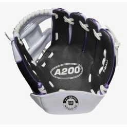 Wilson A200 EZ Catch Baseball 10-inch White/Black/Purple -100percent Sales wilson wilson a200 ez catch baseball 10 inch white 1