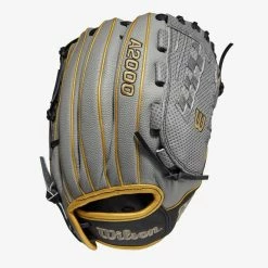 Wilson A2000 FP V125 W/Spin Control & SuperSkin (OF) 12.5 Grey SC /Grey SS/Gold