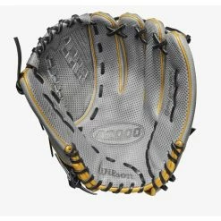 Wilson A2000 FP V125 W/Spin Control & SuperSkin (OF) 12.5 Grey SC /Grey SS/Gold -100percent Sales wilson wilson a2000 fp v125 w spin control supersk 3