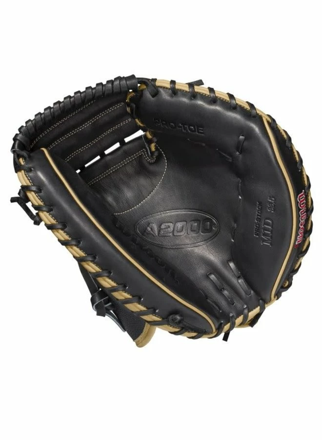 Wilson A2000 M1D BLK/BLKSS BLACK/Blond 33.5 Catchers Mitt 4 Wilson A2000 M1D BLK/BLKSS BLACK/Blond 33.5 Catchers Mitt - Image 2