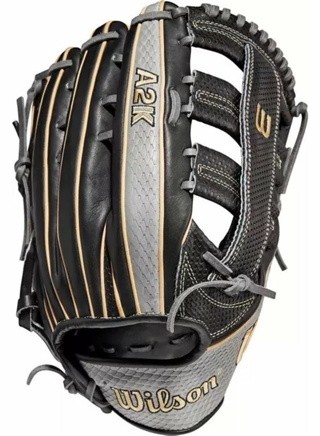 Wilson A2K 1775 W/Spin Control (OF) 12.75 Grey SnakeSkin/Black/Blonde 4 Wilson A2K 1775 W/Spin Control (OF) 12.75 Grey SnakeSkin/Black/Blonde - Image 2