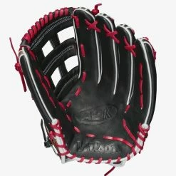 Wilson A2K 1799 W/SuperSkin (OF) 12.75 Black/Black/Saddle Tan -100percent Sales wilson wilson a2k 1799 w superskin of 1275 black b 1