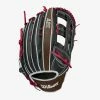 Wilson A2K 1799 W/SuperSkin (OF) 12.75 Black/Black/Saddle Tan -100percent Sales wilson wilson a2k 1799 w superskin of 1275 black b