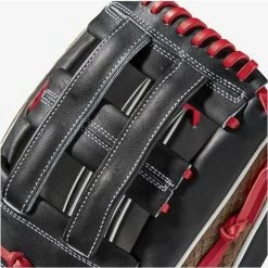 Wilson A2K 1799 W/SuperSkin (OF) 12.75 Black/Black/Saddle Tan -100percent Sales wilson wilson a2k 1799 w superskin of 1275 black b 4