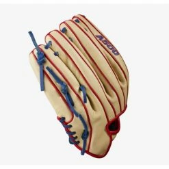Wilson A500 12-inch Utility Youth Baseball Glove Blonde/Red/Royal 8 Wilson A500 12-inch Utility Youth Baseball Glove Blonde/Red/Royal -100percent Sales wilson wilson a500 12 inch utility youth baseball 1