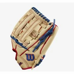 Wilson A500 12-inch Utility Youth Baseball Glove Blonde/Red/Royal 9 Wilson A500 12-inch Utility Youth Baseball Glove Blonde/Red/Royal -100percent Sales wilson wilson a500 12 inch utility youth baseball 2