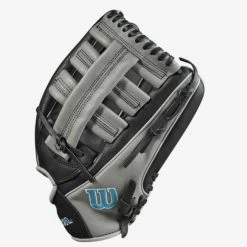 Wilson A500 12.5-inch Utility Youth Baseball Glove Black/Grey/Tropical Blue -100percent Sales wilson wilson a500 125 inch utility youth baseball 2
