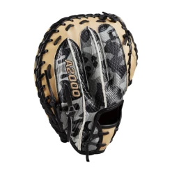 Wilson Glove Of The Month October 2022 CM33 Black Camo/Blonde 33" RHT Catchers Mitt -100percent Sales wilson wilson glove of the month october 2022 cm33 2