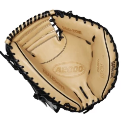 Wilson Glove Of The Month October 2022 CM33 Black Camo/Blonde 33" RHT Catchers Mitt -100percent Sales wilson wilson glove of the month october 2022 cm33 7